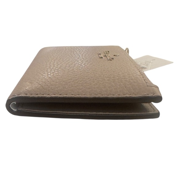 Kate Spade Jackson Small Bifold Pebbled Leather Wallet in Muted Taupe NWT - Picture 8 of 10